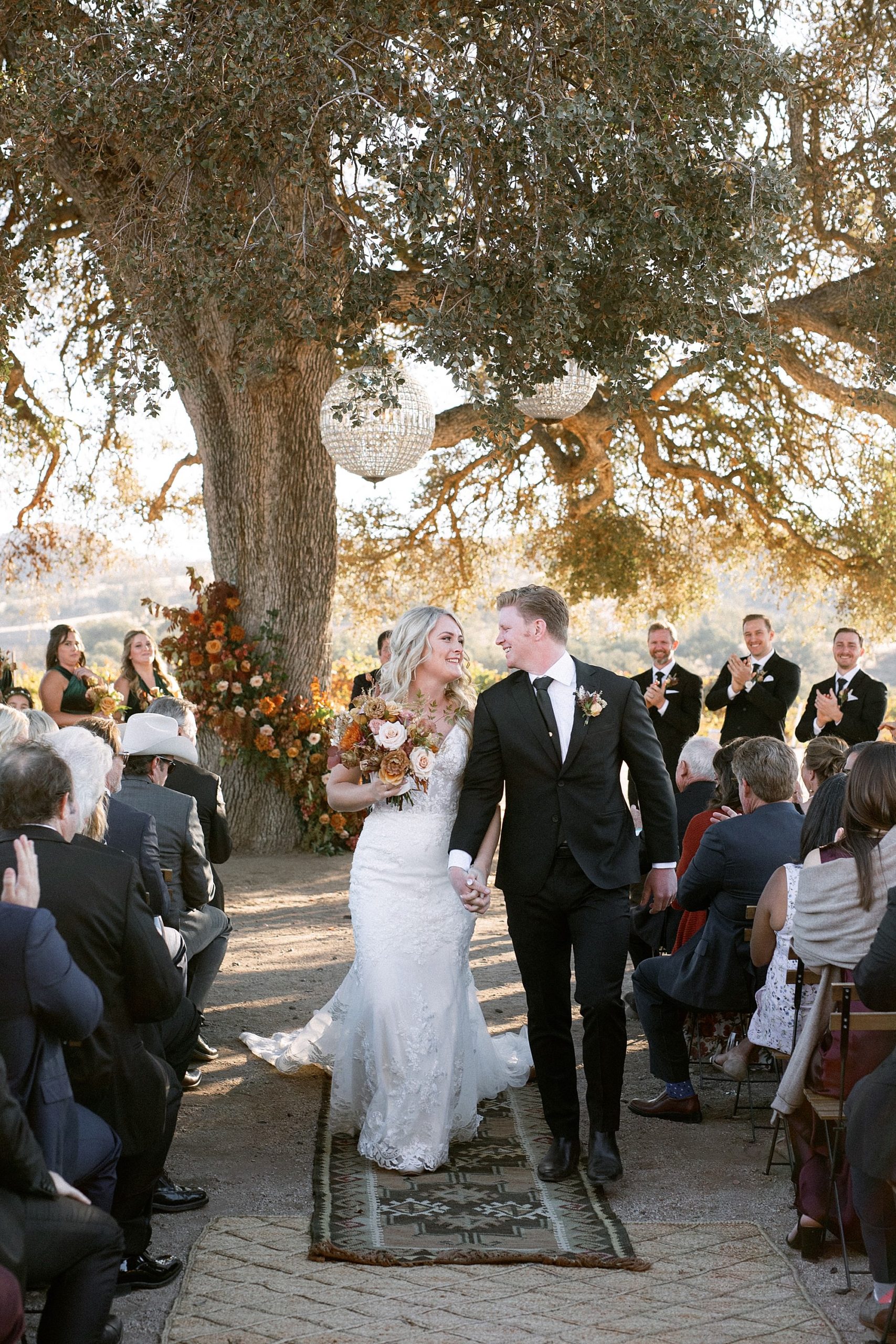 Cass Winery wedding recessional