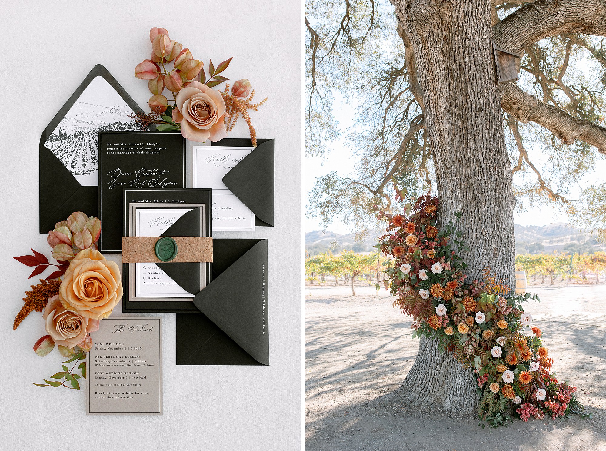 Cass Winery wedding ceremony setup