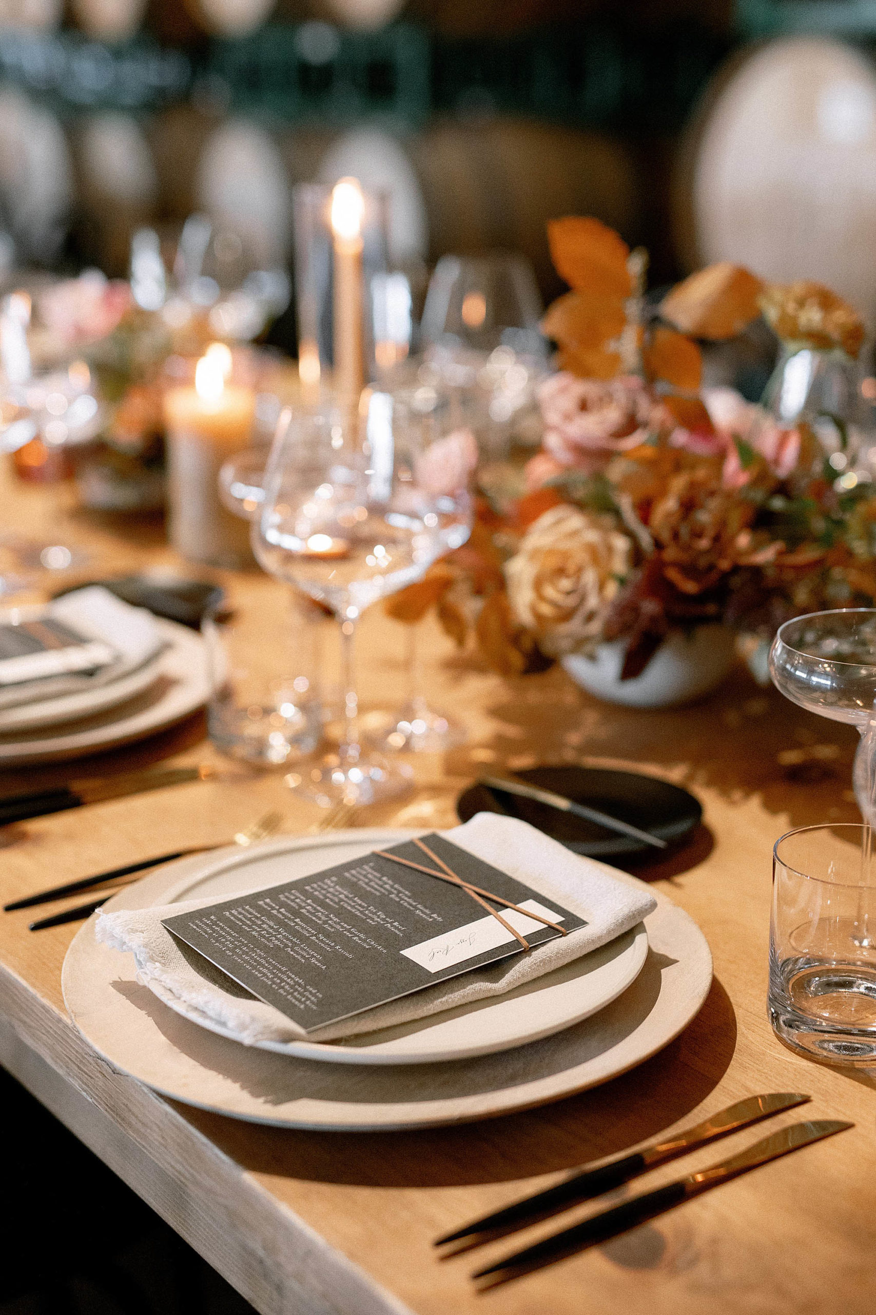 Cass Winery barrel room wedding reception