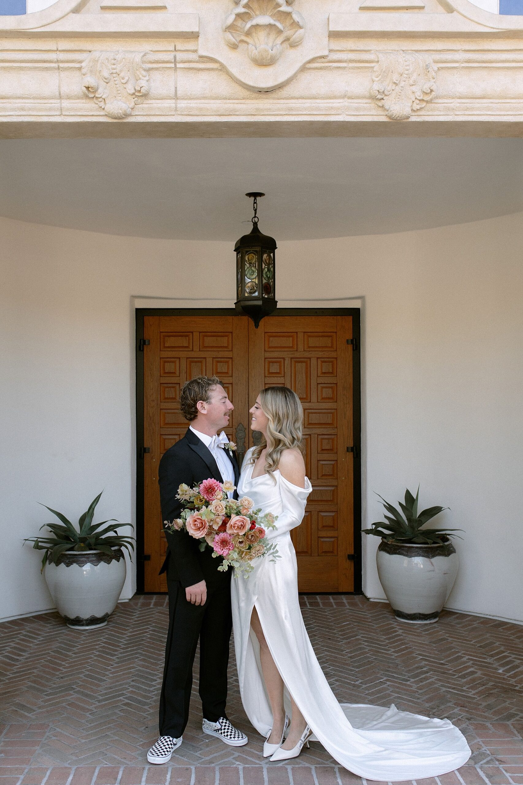 Bride and groom at Montecito Club