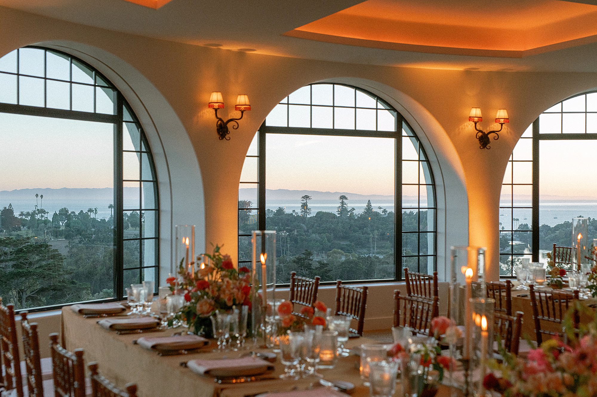 Sunset wedding at Montecito Club