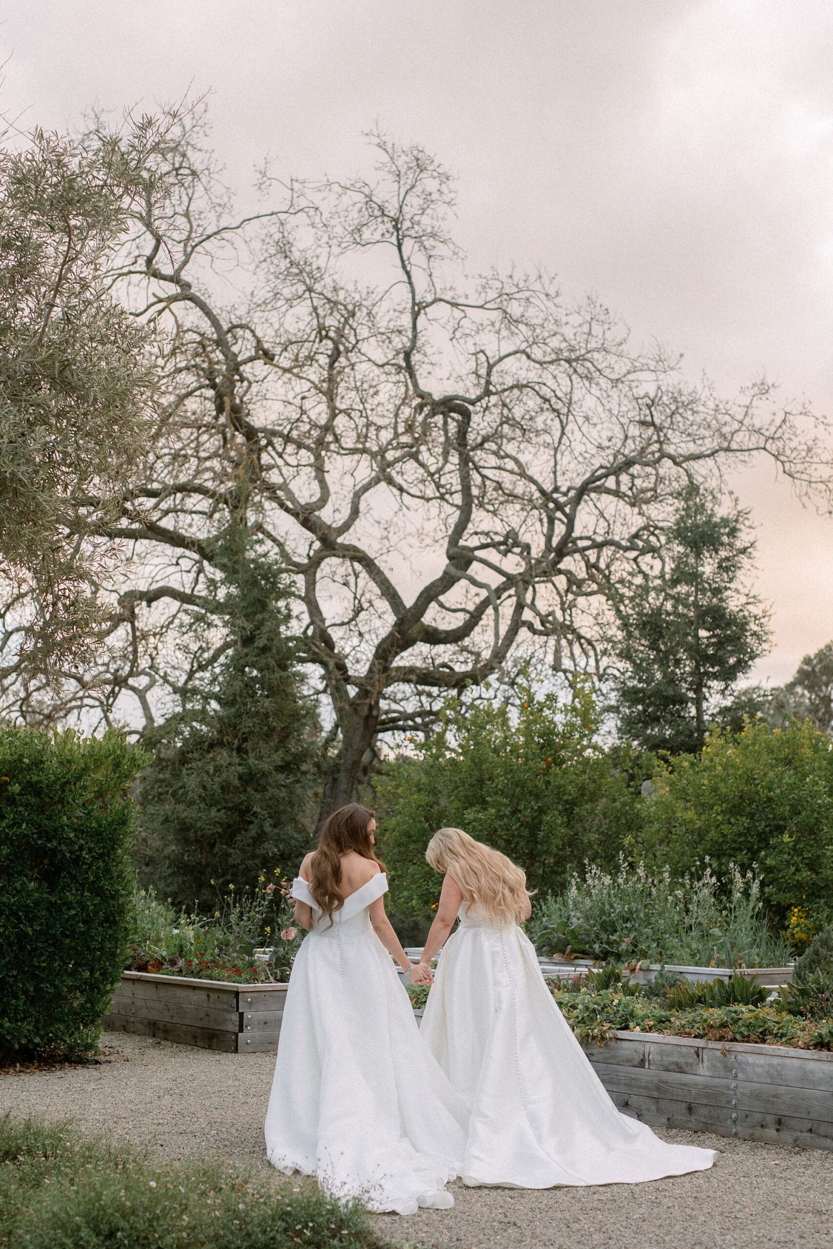 Same sex wedding with two brides at Ojai Valley Inn