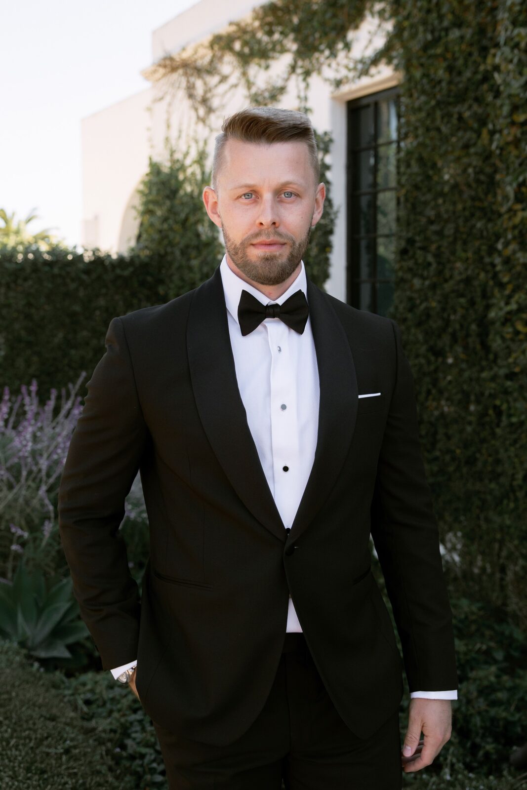 Groom at his Montecito Country Club wedding