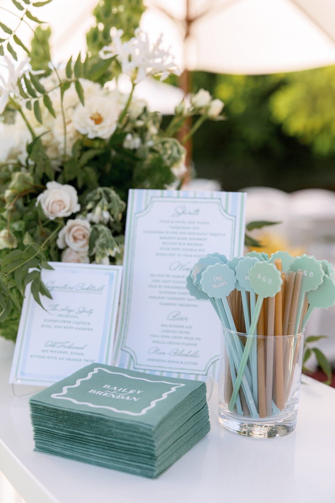 Signature cocktails at Montecito wedding