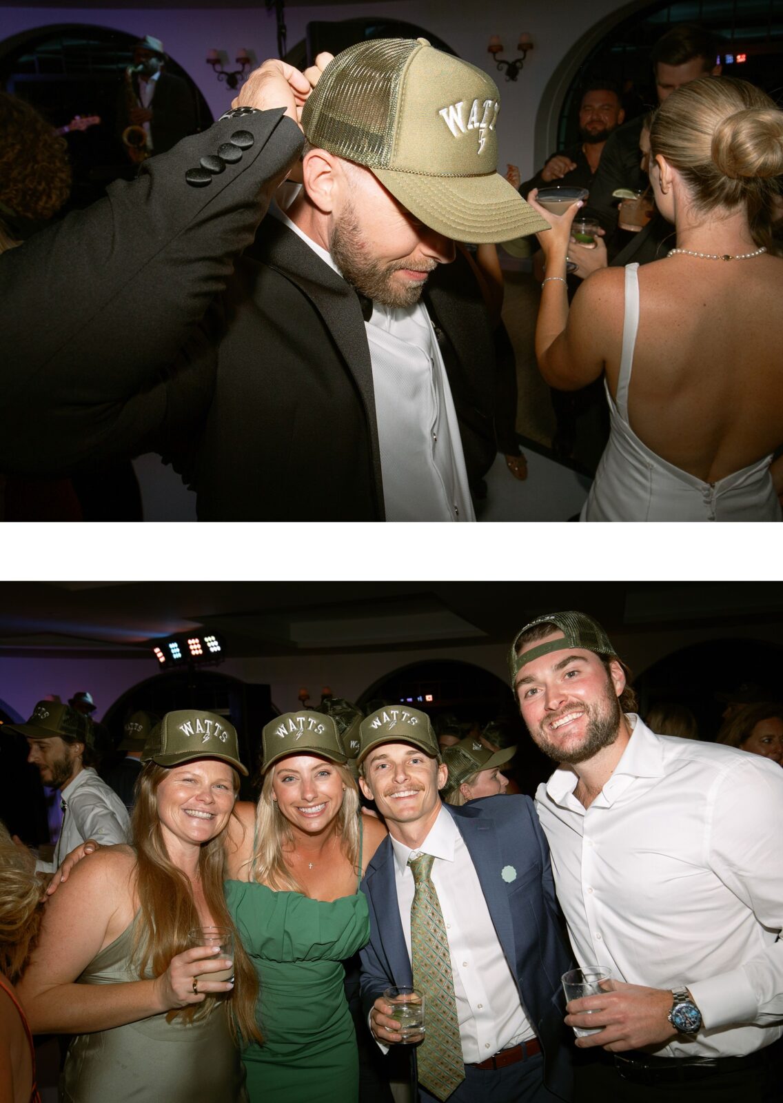 Custom wedding trucker hats