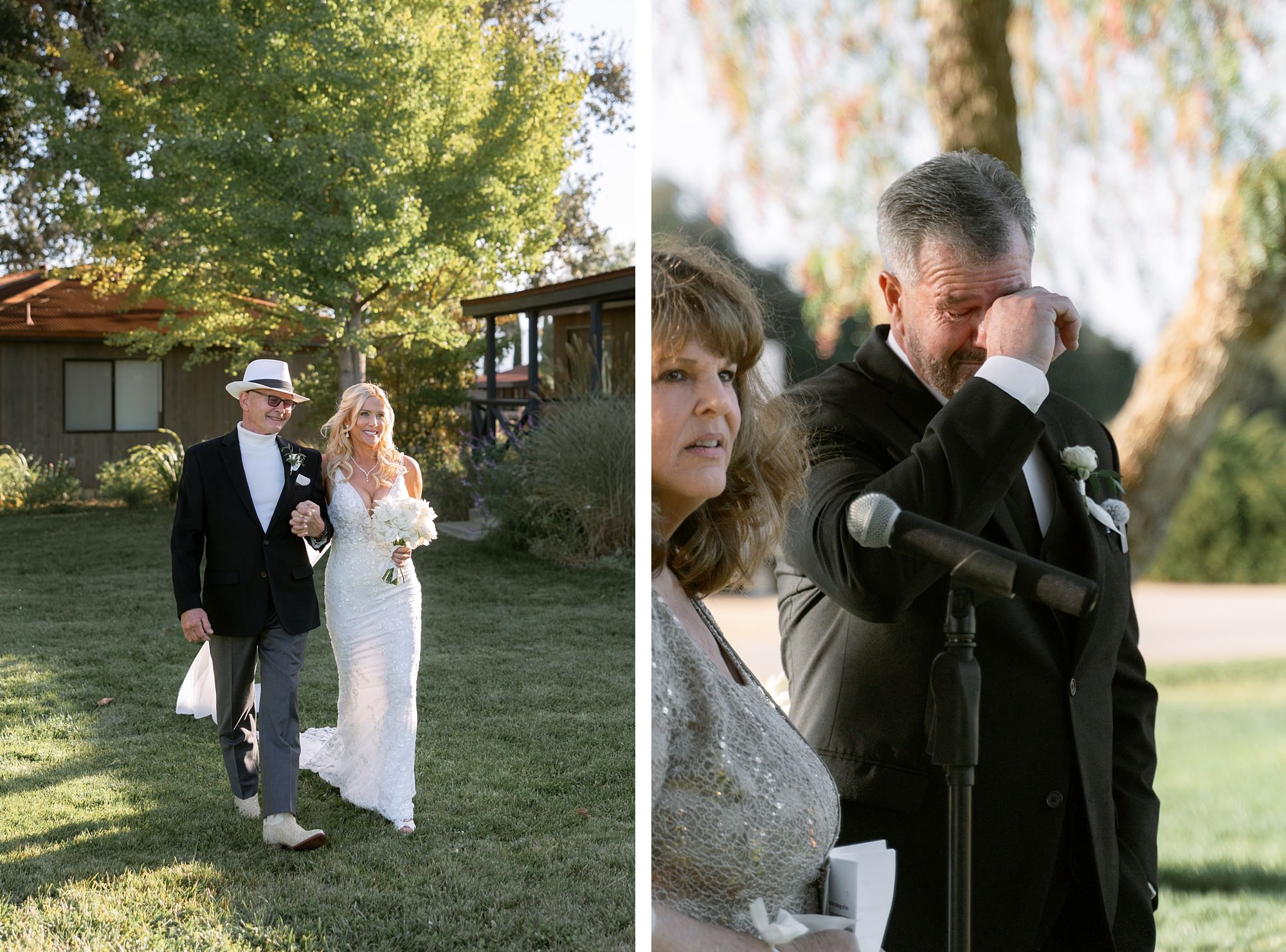 Emotional wedding ceremony photos