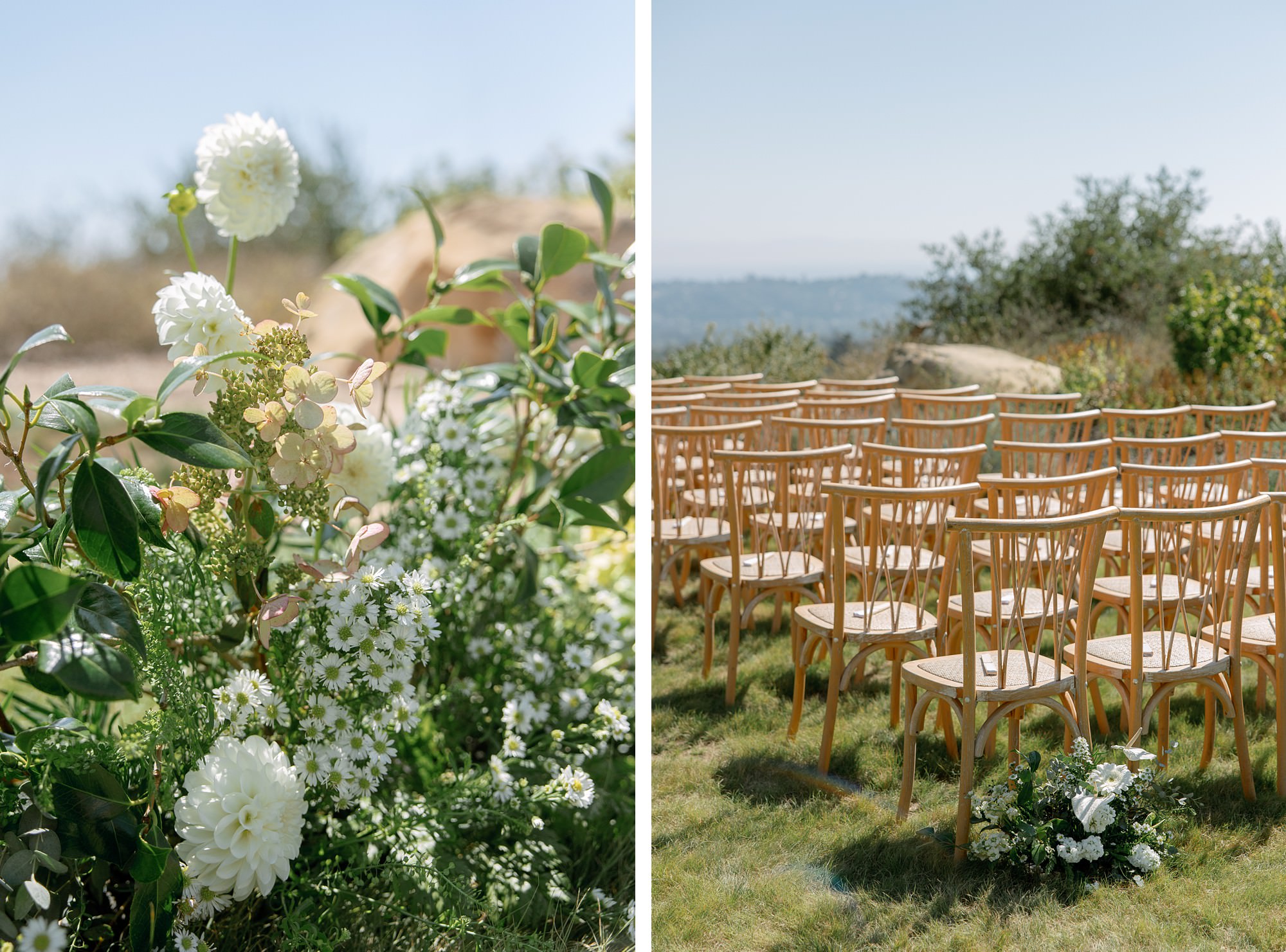 Santa Barbara Botanic Garden ceremony chairs