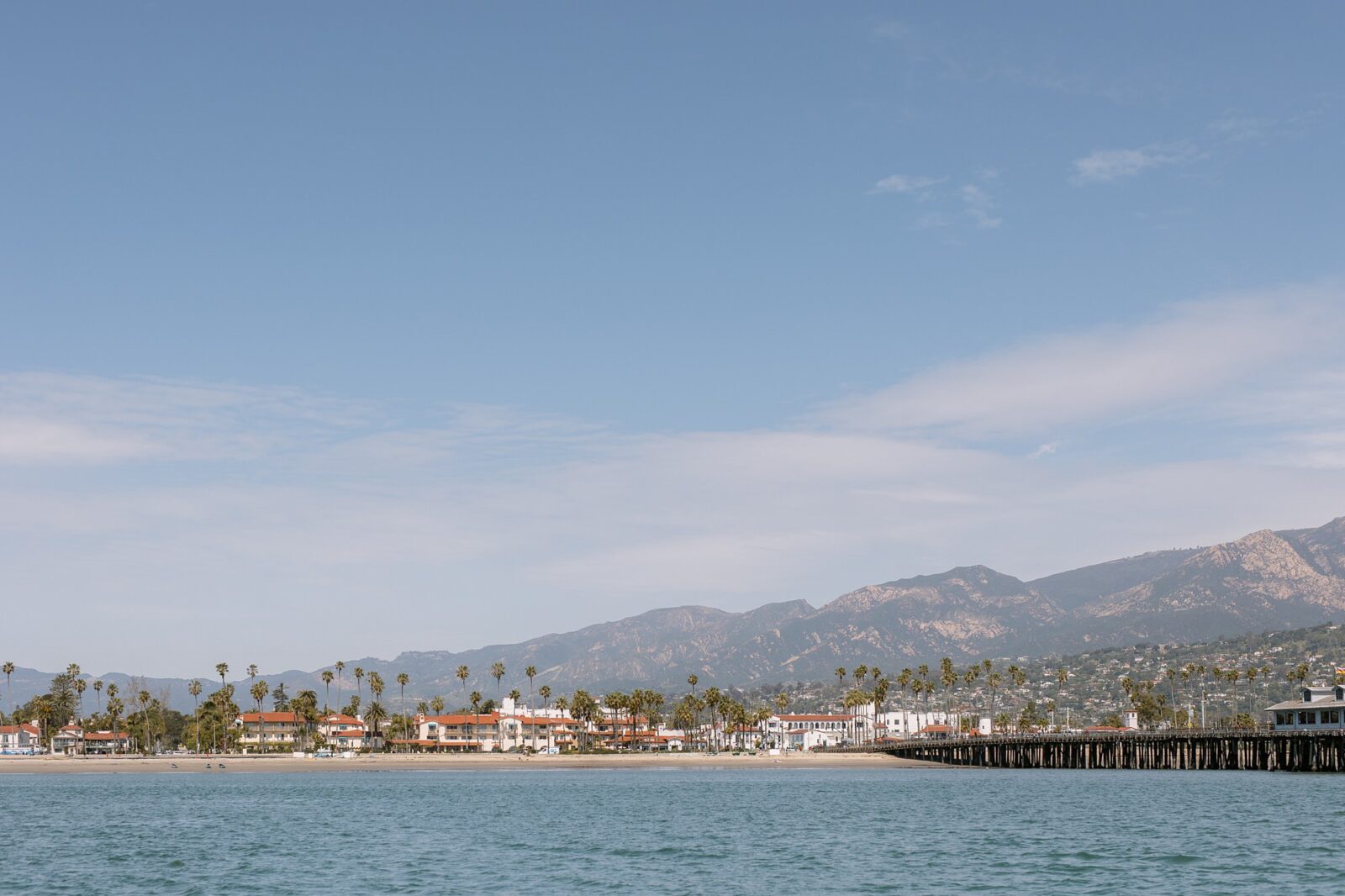 Santa Barbara coast from the ocean
